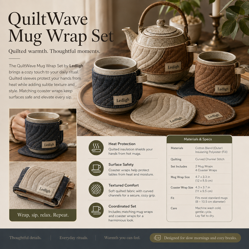 Ledligh™ QuiltWave Mug Mat Set